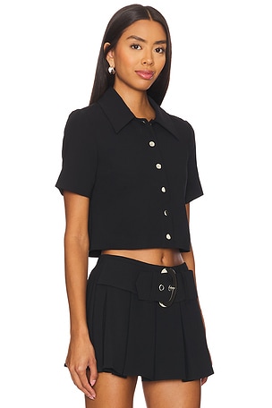 Amanda Uprichard Josie Top in Black