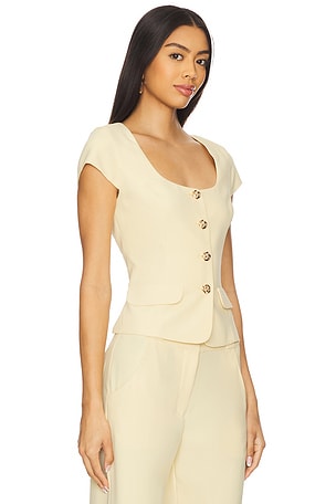 Amanda Uprichard Short Sleeve Kya Top in Yellow