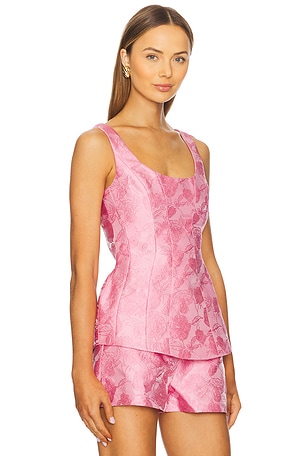 Amanda Uprichard Empire Top in Rose