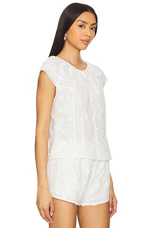 Amanda Uprichard Norina Top in White