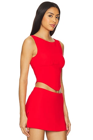 Amanda Uprichard Bellini Top in Red