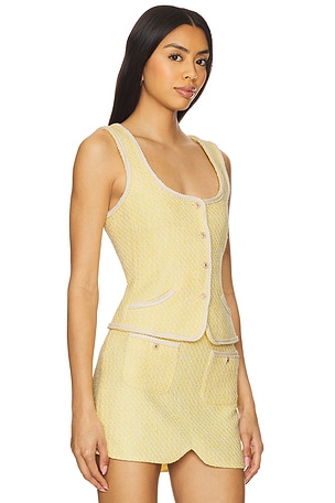 Amanda Uprichard Caligari Vest in Yellow