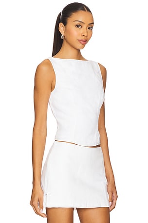 Amanda Uprichard Lielle Top in White