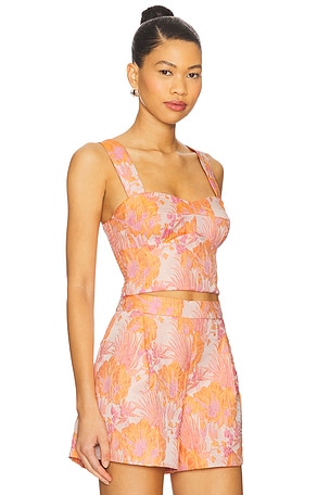 Amanda Uprichard Kenley Top in Orange,Blush