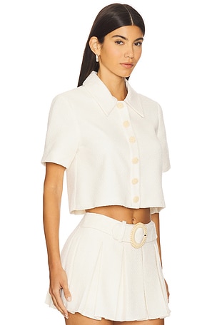 Amanda Uprichard Josie Top in Ivory