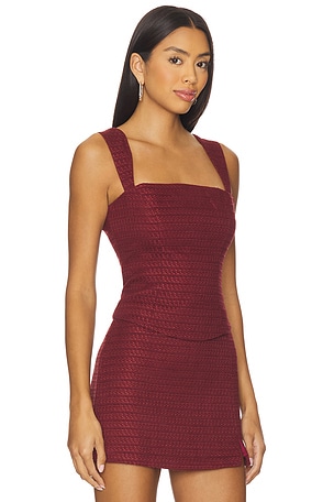Amanda Uprichard Ceronne Top in Burgundy