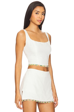 Amanda Uprichard Jace Top in Ivory