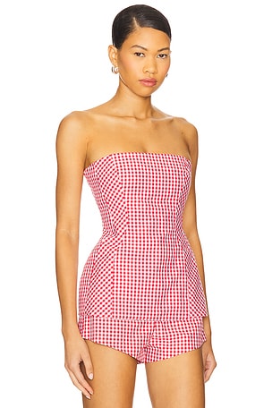 Amanda Uprichard Linda Top in Red