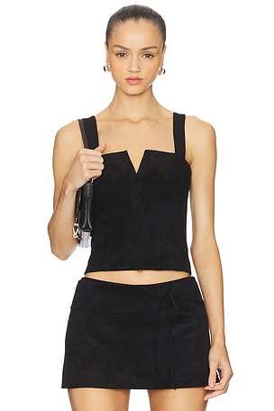 x REVOLVE Nia Suede Top Amanda Uprichard