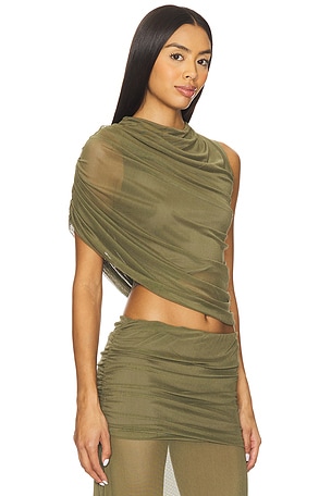 Amanda Uprichard Leo Top in Olive