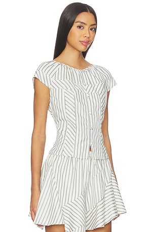 Amanda Uprichard Norina Top in Blue