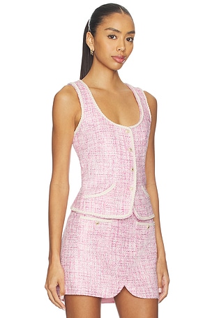 Amanda Uprichard Caligari Vest in Pink