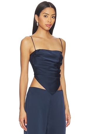 Amanda uprichard juN/A top en color azul mareno