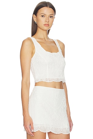 Amanda Uprichard Elisha Top in White