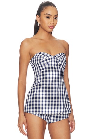 Amanda Uprichard Solinda Tunic in Navy