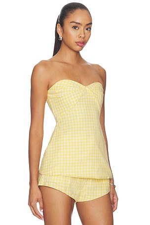 Amanda Uprichard Solinda Tunic in Yellow