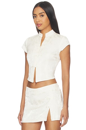 Amanda Uprichard Lina Top in Ivory