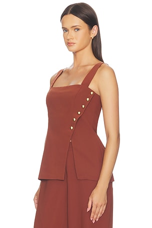 Amanda Uprichard Bernice Top in Brown