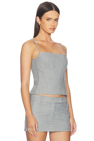 Amanda Uprichard Valerie Top in Grey