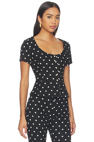 Amanda Uprichard Nico Top in Black & White. Size M. Also
