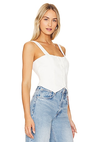 Amanda Uprichard Royston Top in Ivory