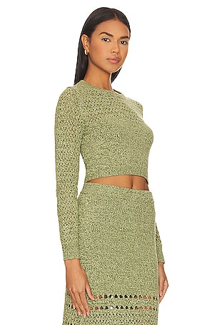 Amanda Uprichard Jayla Knit Top in Green