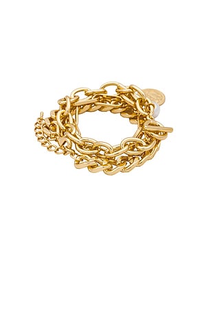 Amber Sceats x REVOLVE Lola Bracelet Set in Metallic Gold