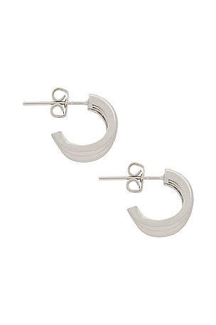 Amber Sceats Trio Stud Earrings in Metallic Silver