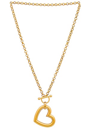 Oversized Heart Chain Necklace Amber Sceats