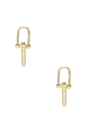 Amber Sceats Olivia Earrings in Metallic Gold