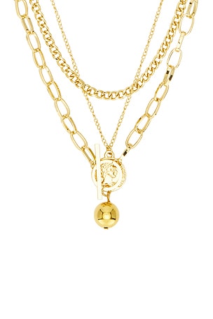 Amber Sceats Villosa Necklace in Metallic Gold