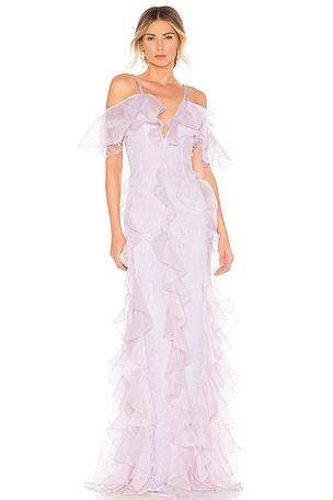 sachin and babi light blue dress LONG DRESS WITH GLOVES – ALBINA DYLA