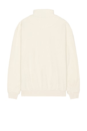 American Vintage Bobypark Half Zip Sweatshirt in Cream