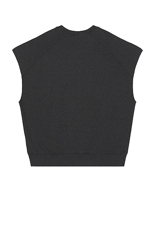 American Vintage Wifibay Sweatshirt Vest in Charcoal