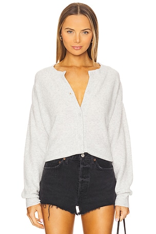 American Vintage Damsville Cardigan in Light Grey