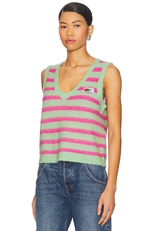 American Vintage Neny Bay Vest in Mint,Pink
