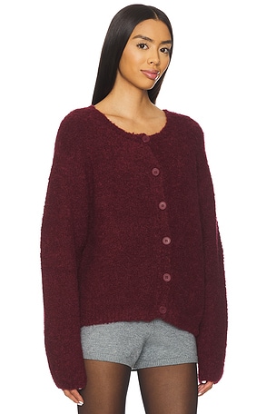 American Vintage Zolly Cardigan in Burgundy