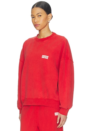 American Vintage Plizzy Sweater in Red