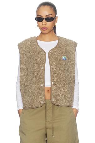 Hoktown Vest in Muscade Chine American Vintage