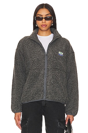 American Vintage Hoktown Sherpa Jacket in Charcoal