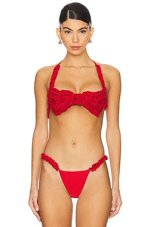 Ruffled Heart Bikini Top AMOR MIA