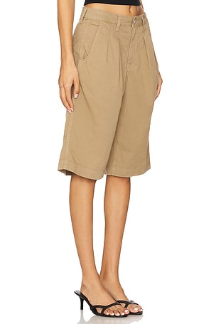 AMO Denim Sharon Bermuda in Tan