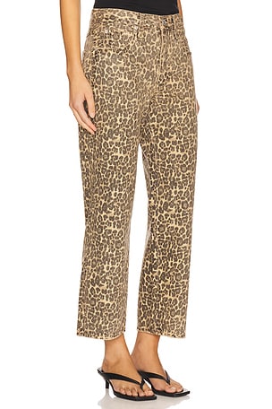 AMO Denim Billie Wide Leg Jeans in Brown
