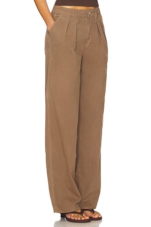 AMO Denim Sheryl Trouser in Taupe