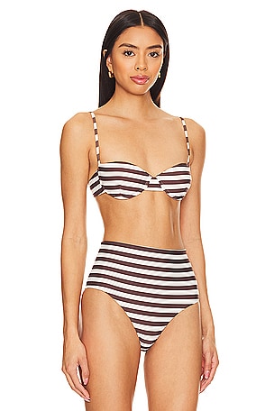 Anemos The Balconette Underwire Bikini Top in Chocolate