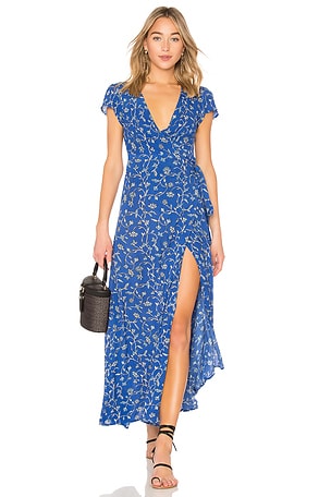 AMUSE SOCIETY Summer Safari Dress in Blue Coast