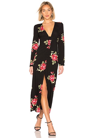 AMUSE SOCIETY All Buttoned Up Dress in Black | REVOLVE