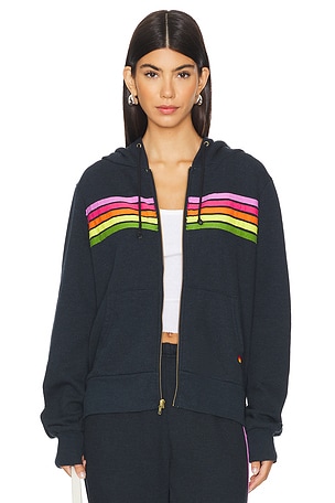 5 Stripe Zip Up Hoodie Aviator Nation