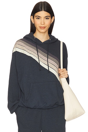 Cross Stripe Relaxed Pullover Hoodie Aviator Nation