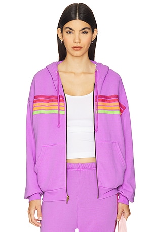 5 Stripe Relaxed Zip Hoodie Aviator Nation